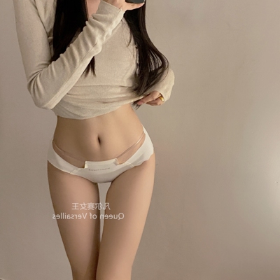 日系诱惑冰丝内裤女士青年纯色低腰性感镂空透气棉档无痕三角裤女