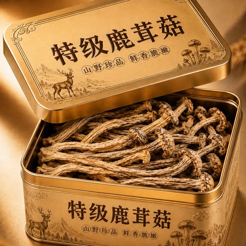 【当季新货】无熏硫正宗鹿茸菇
