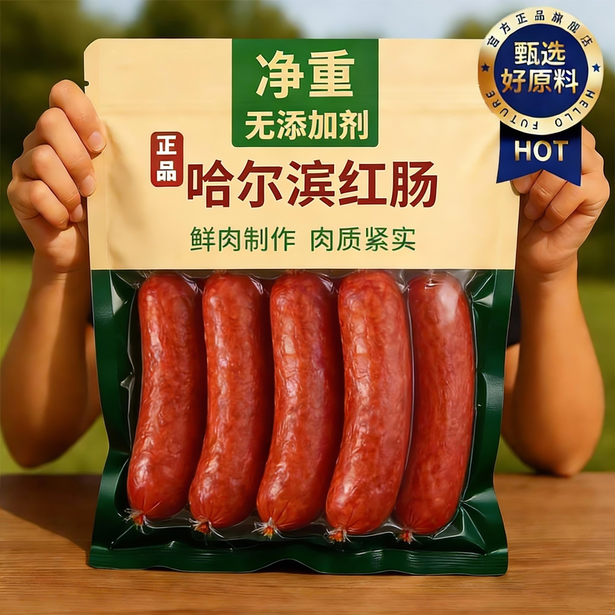 央妈推荐!正宗哈尔滨红肠官方旗舰店东北特产即食烟熏肉腊肠火腿,粮油调味/速食/干货/烘焙,香肠/腊肠/烤肠,淘宝优惠券,粉丝福利购,淘宝优惠卷