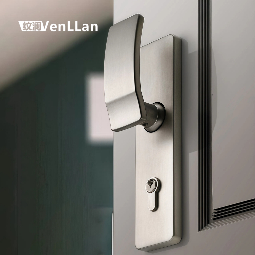 门锁室内按压式家用现代静音