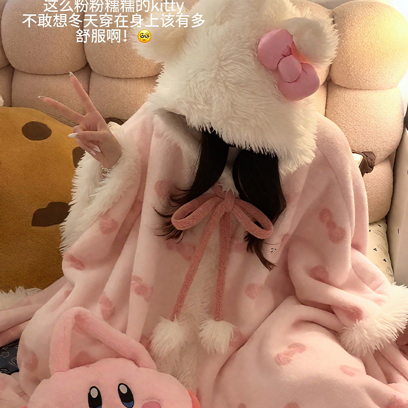 秋冬怎么可以少了猫猫珊瑚绒睡袍