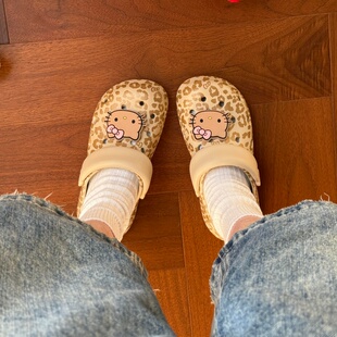 可爱猫猫洞洞鞋女款eva防滑防臭凉鞋夏季海边沙滩外穿踩屎感拖鞋