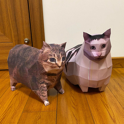 立体纸模型oiiao猫huh猫创意玩具