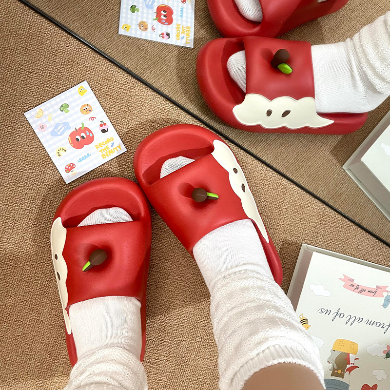 多巴胺红苹果拖鞋厚底增高一字拖外穿女夏凉拖踩屎感防滑防臭凉鞋,居家布艺,居家凉拖/凉鞋,淘宝优惠券,粉丝福利购,淘宝优惠卷