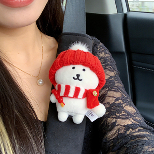 【新年战袍】自嘲熊娃衣10cm冬日帽子围巾红色喜庆13厘米公仔衣服