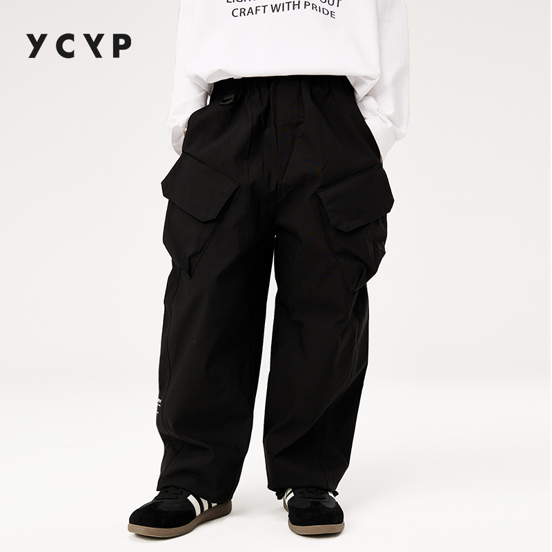 YCYP童装潮帅气男童工装裤中大童2024春季新款洋气儿童裤子春秋款-封面