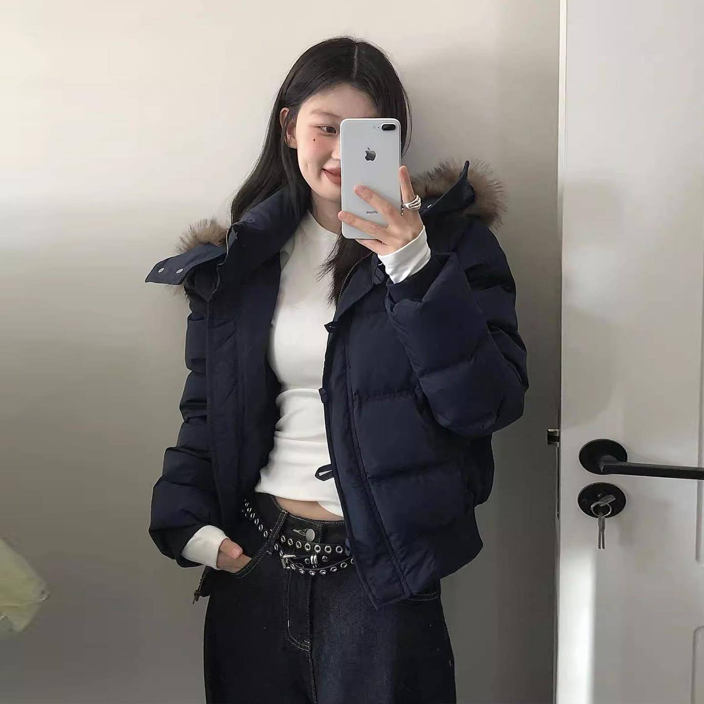 冬季羽绒棉服女2025新款加绒加厚美式短款小个子保暖棉衣棉袄外套