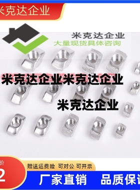 LNTN6/8/10-20/30/40/45-4/5/6欧标槽宽铝合金型材T型螺帽