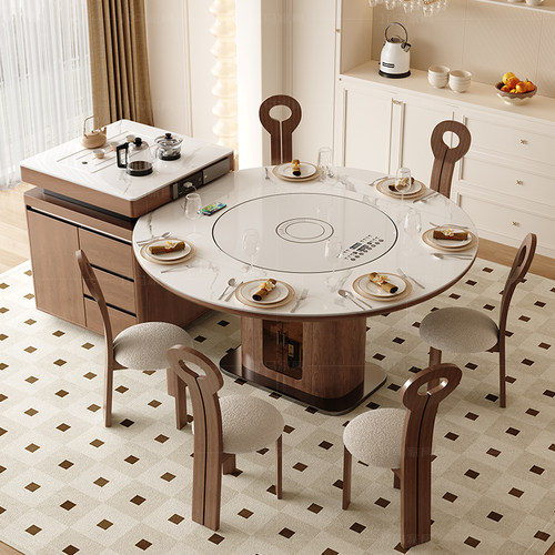 2025新款高级感轻奢岩板岛台餐桌