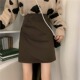 大码 美拉德穿搭不规则西装 半身裙女秋季 胖mm高腰显瘦a字包臀0128r