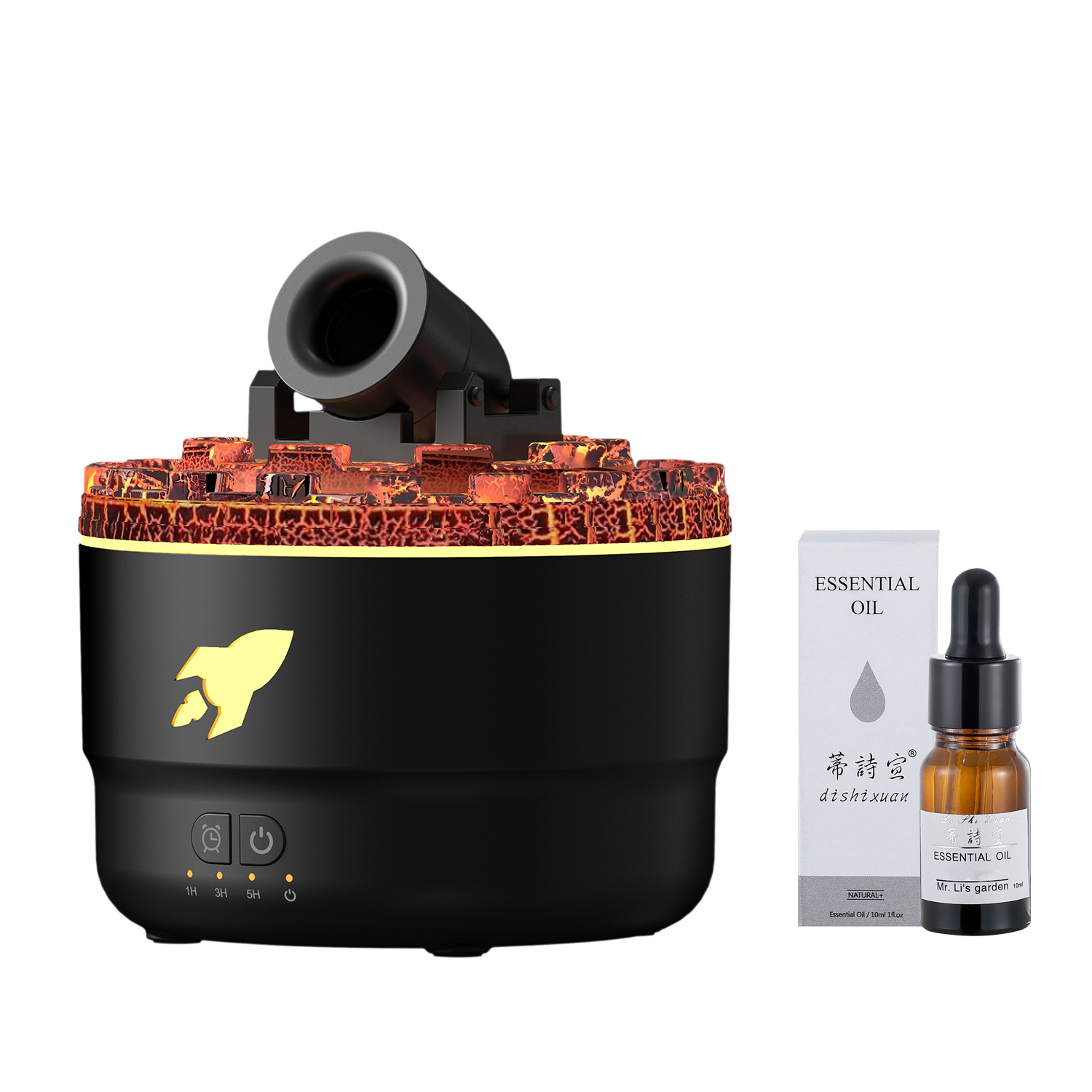thumbnail for 2024 New Creative Fort Colorful Crack Aroma Diffuser Home Desktop Small Ultrasonic Smoke Spit Ring Humidifier