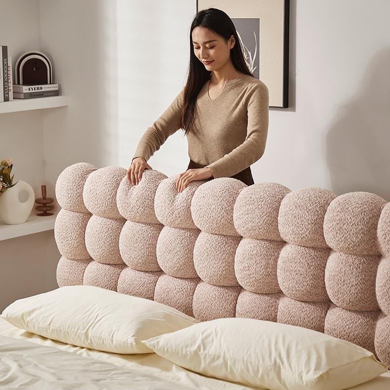 难哄章若楠同款泡芙床头软包靠垫床头板靠背定制套罩榻榻米靠枕垫