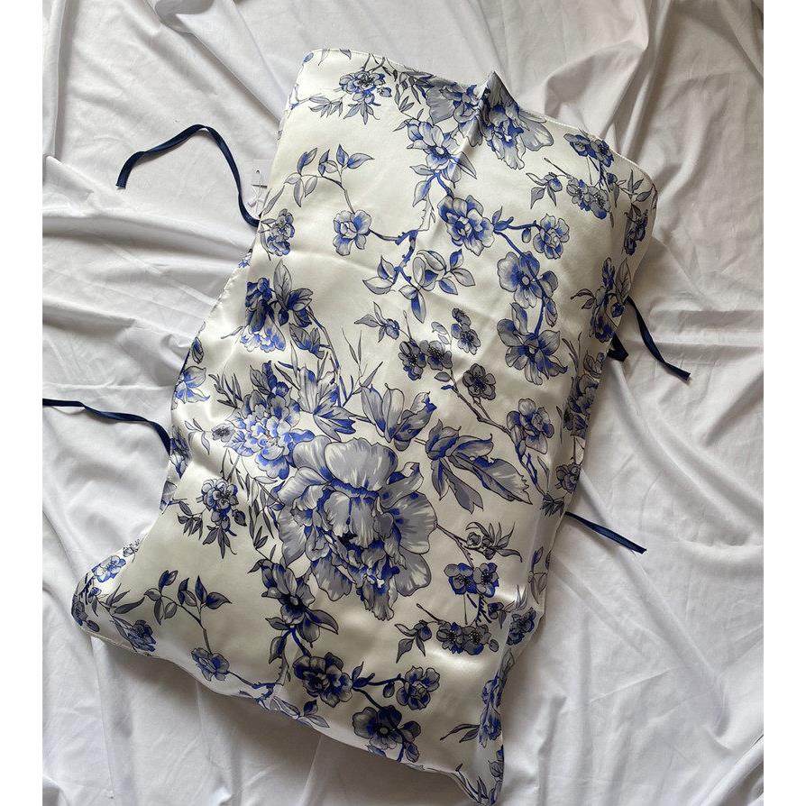 夏季美容真丝枕巾印花 100桑蚕丝舒适顺滑绸缎16姆米