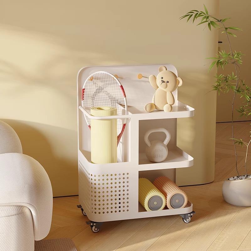 健身器材收纳层架家用瑜珈垫泡沫轴哑铃器械筐子运动器材用品置物