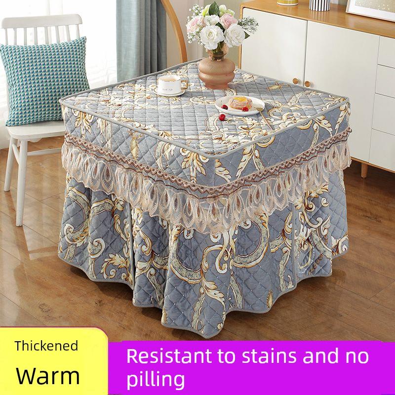 电炉套子烤火桌罩冬季烤火被正方形罩桌布烤火罩加厚电烤炉烤火炉