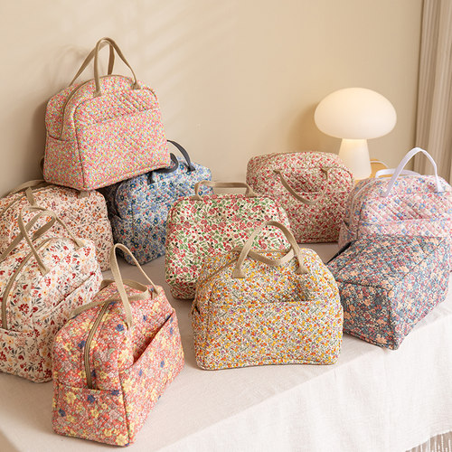 纯棉外贸立体手提收纳手提便当包
