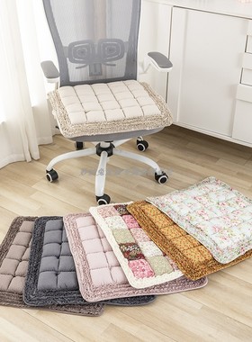 Flowering外贸韩式纯棉加厚防滑馒头坐垫汽车办公室沙发餐椅子垫