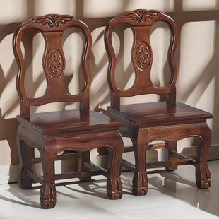 实木小椅子靠背椅儿童矮墩小板凳红木婚庆椅家用客厅茶几凳子孙凳
