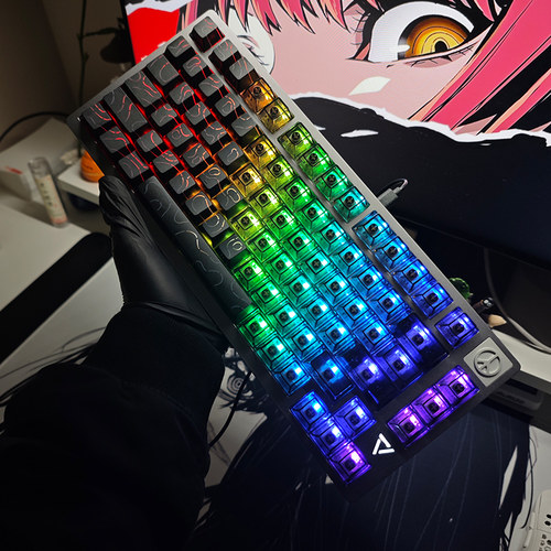 蜘蛛网等高线4.0键帽侧透明