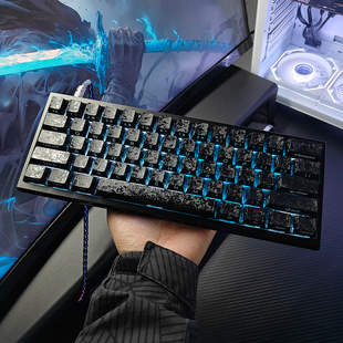 XVX碳纤维纹键帽锻碳纹理幽灵侧刻不透原厂磁轴机械键盘帽ez/ev63