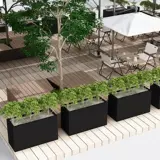 На открытом воздухе из нержавеющей стали искусство оцинкованная пластина цветочная коробка ящик для посадки наружная клоттер забор квадратный двор цветочный кровать цветочный танк