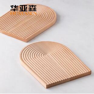 木质砧板榉木隔热垫家用水果蛋糕托盘寿司面包板木制菜板健康环保