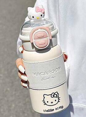 法国Fad Karan保温杯hellokit双饮杯31可爱学生便携吸管水杯