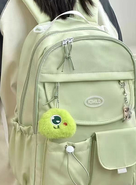 法国FAD KARAN森系绿色书包高颜值初中生时尚高中生大容量双肩包