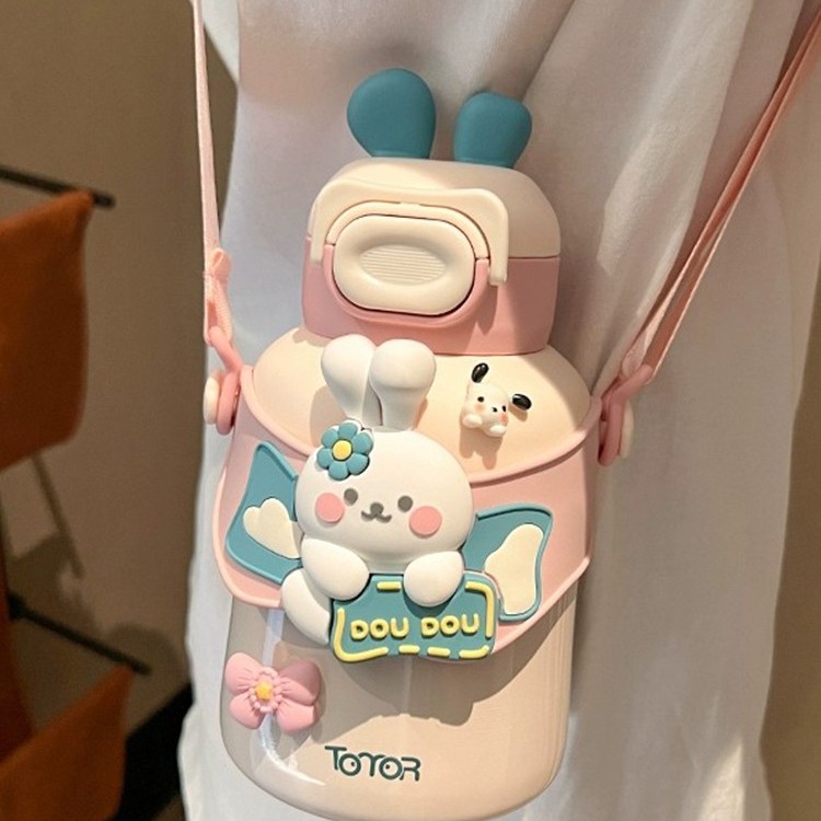 专柜正品儿童保温杯吸管316