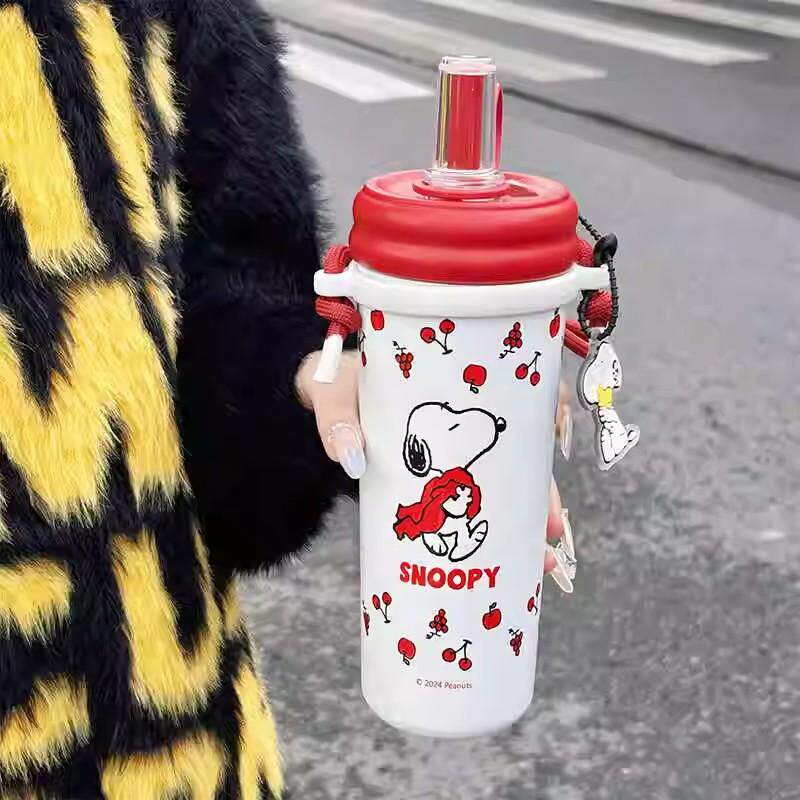 法国Fad Karan陶瓷内胆保温杯女生高颜值茶水分离吸管杯便携水杯