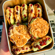 坚果铺满！扁桃仁夹心酥蔓越莓牛轧夹心饼干坚果杏仁脆片网红零食