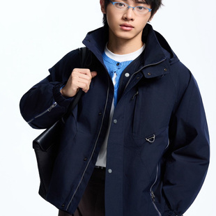 重磅三合一两件套户外冲锋衣连帽羽绒服男宽松时尚高端夹克外套潮