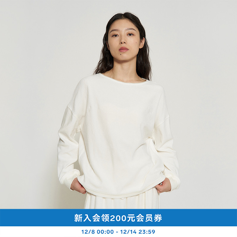 环保棉绒面针织布长袖T恤