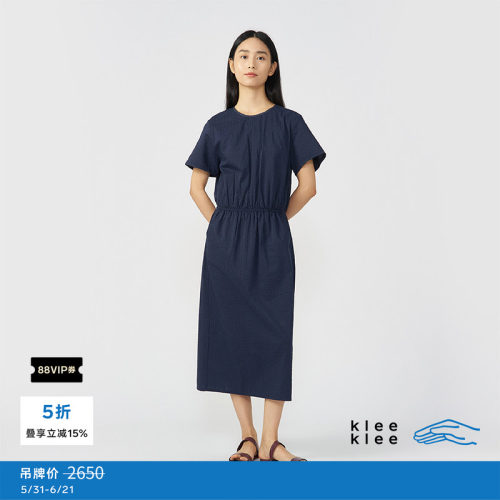 kleeklee丝棉泡泡纱连衣裙