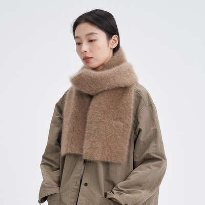 25年冬季原色貉绒长围巾