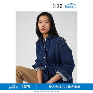 牛仔夹克外套K0223JA09 环保棉经典 klee 女装