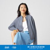 klee klee春秋女装 圈圈针织布运动休闲立领拉链外套运动休闲夹克