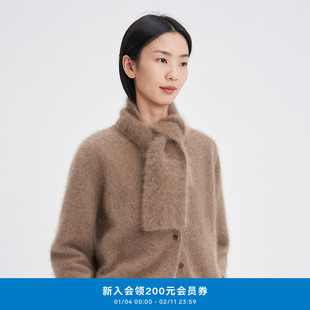 klee klee秋冬原色貉绒防风保暖百搭高级感围巾礼物K2253KC03