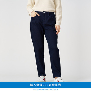 深色休闲裤 起绒牛仔锥裤 K0233PA29 女装 klee