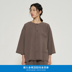 情侣新年礼物 环保棉薄棉蕾丝家居休闲舒适衬衫 klee klee夏女装