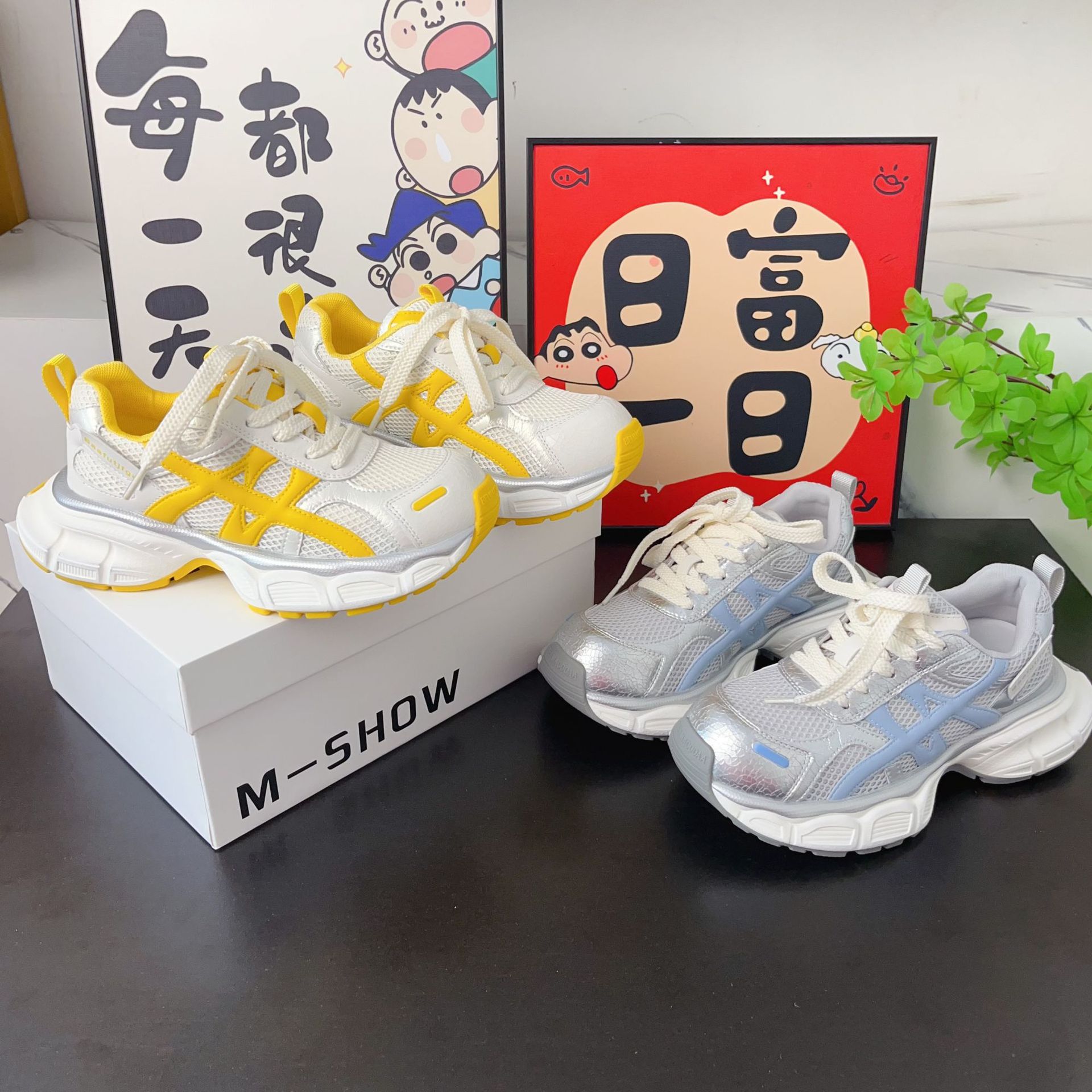 透气厚底老爹鞋女运动休闲德训阿甘鞋2025新款百搭网面跑步小白鞋