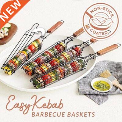 Portable Nonstick BBQ Grilling Basket Stainless Steel