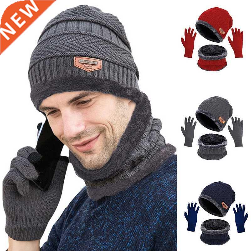 3pcs/set Fashion Knitted Hat en Woen's Winter 2022 Hats W