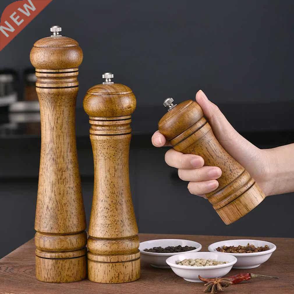2021 salt and pepper mill set oak pepper mill refillable