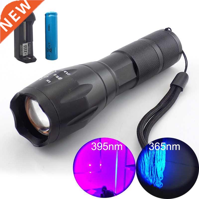 365nm 395nm hgh power UV Led Flashlght zoom Fluorescent B