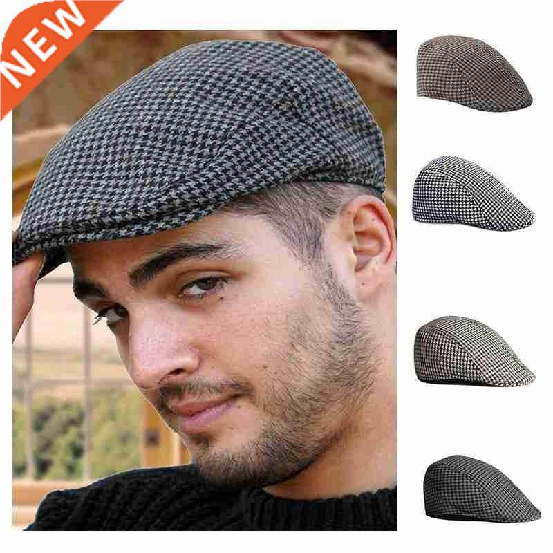 fashion herringbone newsboy baker boy tweed flat c mens ga