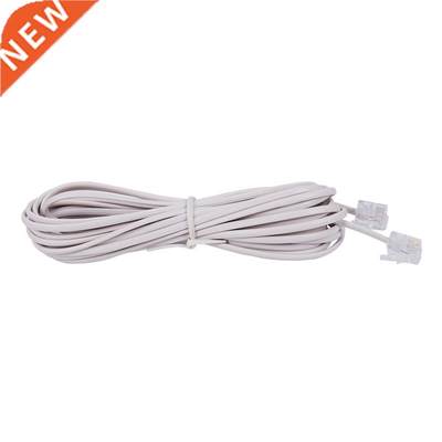 6P2C RJ11 Male to Male Plug Telephone Line Cable Wire 5M