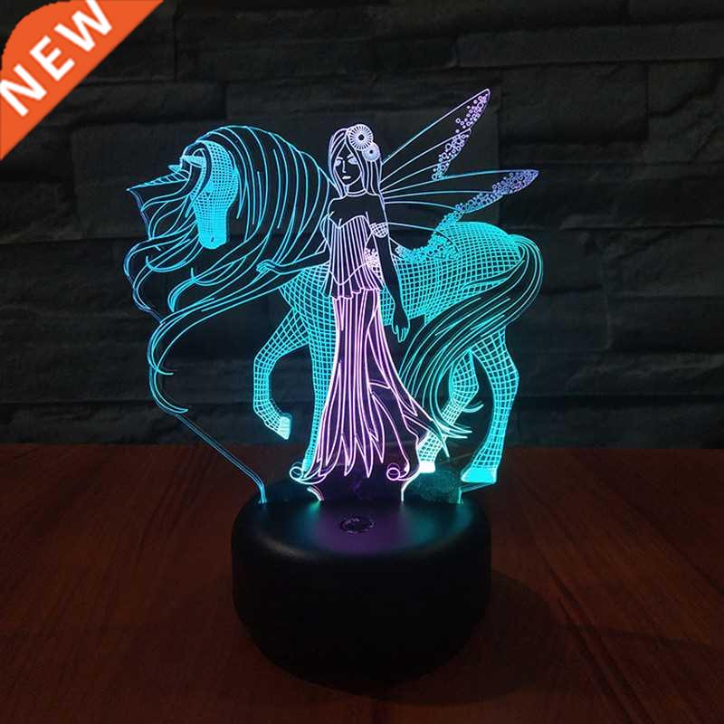 nicorn LED Night Light SB D Optical Illusion Touch Table La