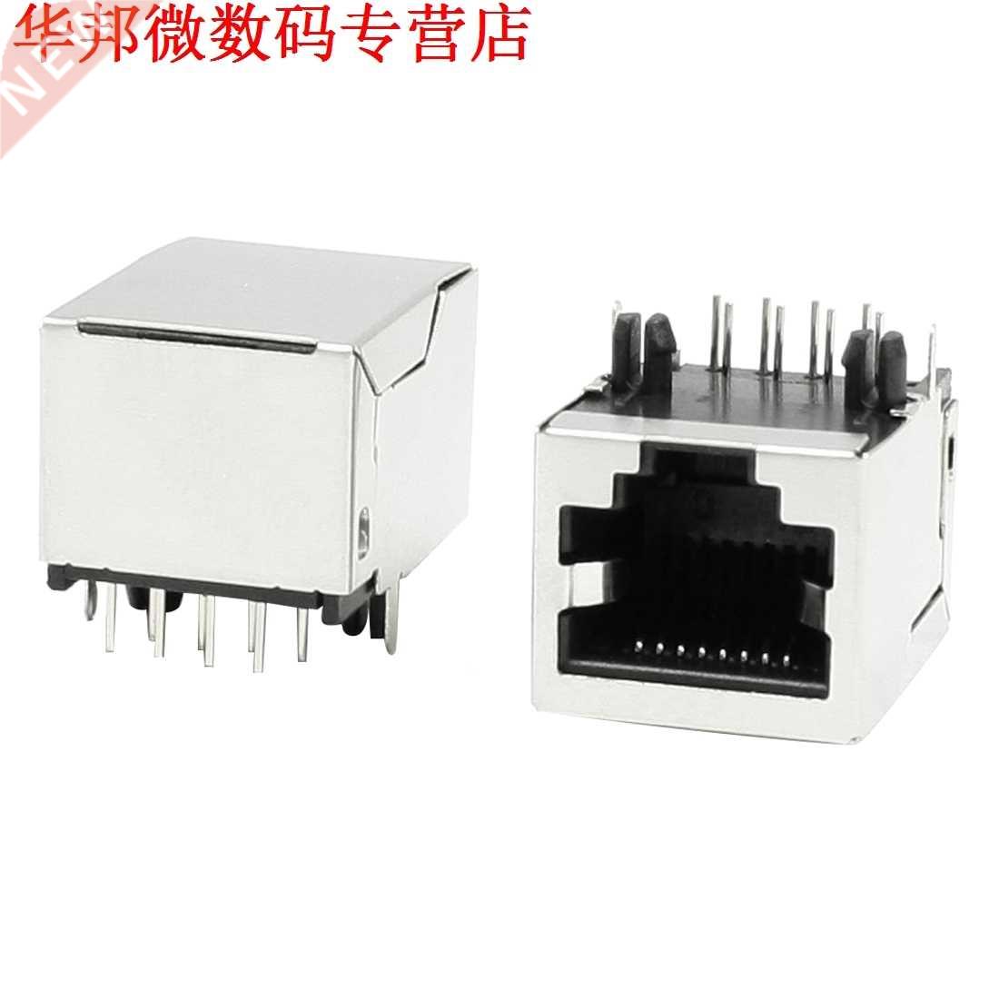 Haakse Pin 8P8C RJ45 PCB Jack Vrouwelijke Modulaire Netwerk