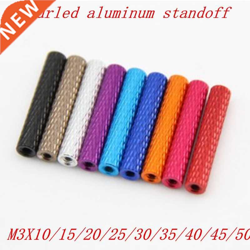 10pcs/lot m mm colourful aluminum knurled spacer standoff